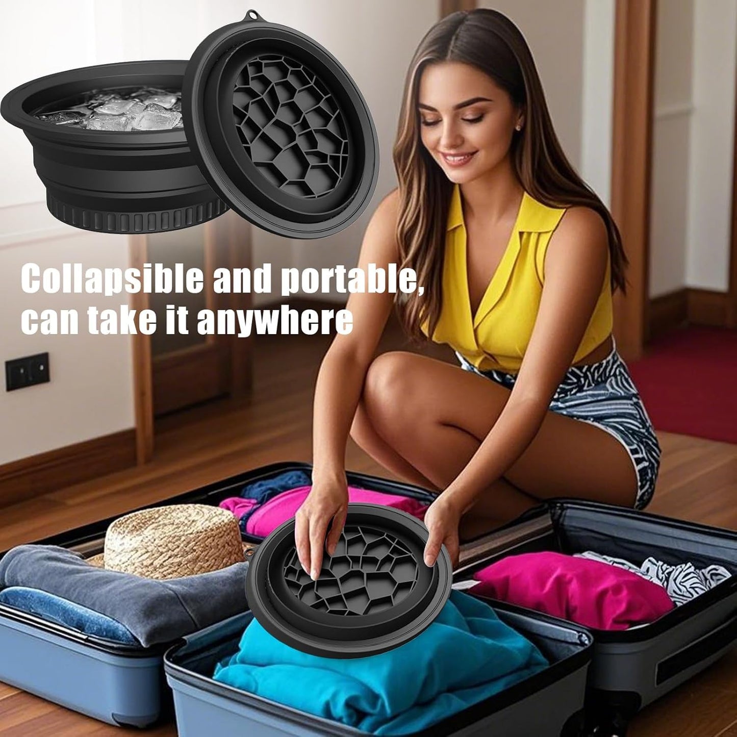 Foldable Facial Ice Bath Bowl – Cold Therapy Face Washing Bucket
