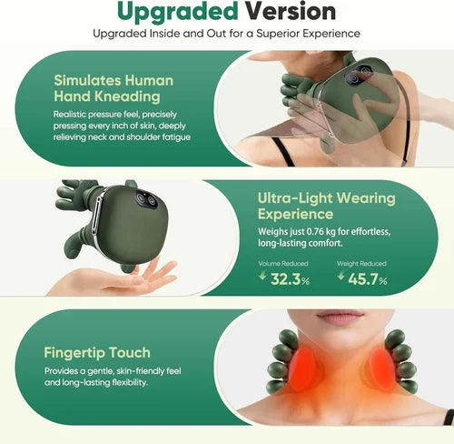 Rechargeable Neck & Shoulder Massager with Bionic Kneading