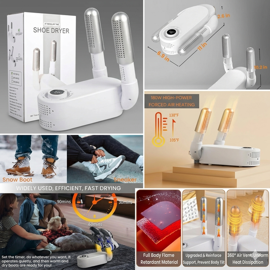 Electric Shoe Dryer for Wet & Smelly Shoes | Fast Heat Drying Machine for Sports, Gym & Rainy Season