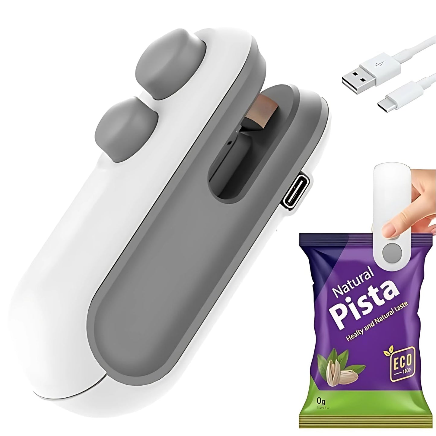 2-in-1 Mini Bag Sealer & Cutter (Rechargeable)