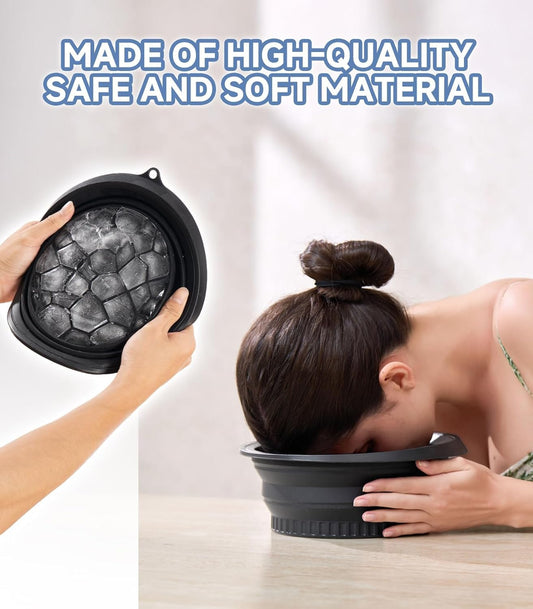 Foldable Facial Ice Bath Bowl – Cold Therapy Face Washing Bucket