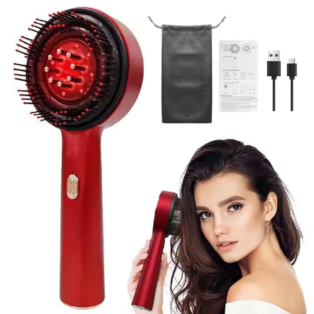 Electric Scalp Massager & Oil Applicator – 2-in-1 Hair Growth Massage Brush