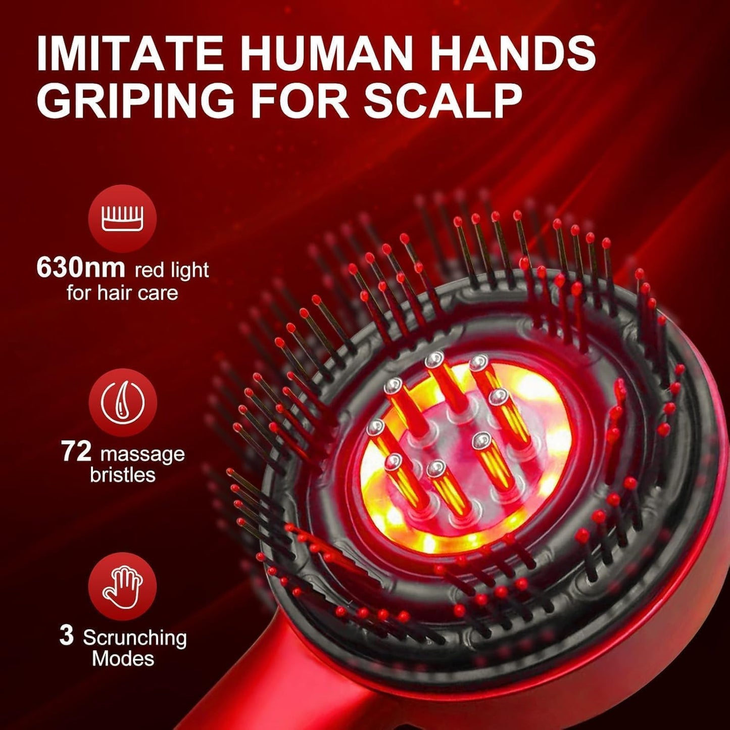 Electric Scalp Massager & Oil Applicator – 2-in-1 Hair Growth Massage Brush
