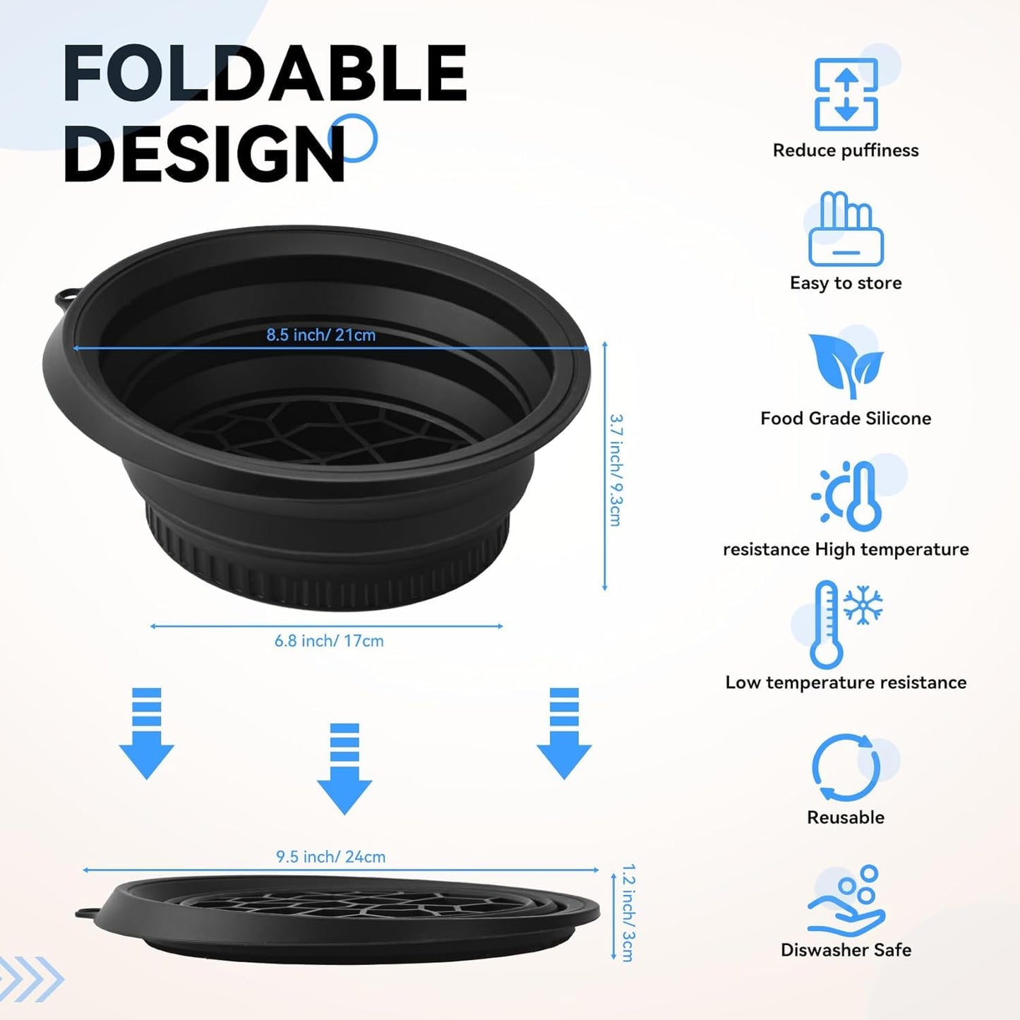 Foldable Facial Ice Bath Bowl – Cold Therapy Face Washing Bucket